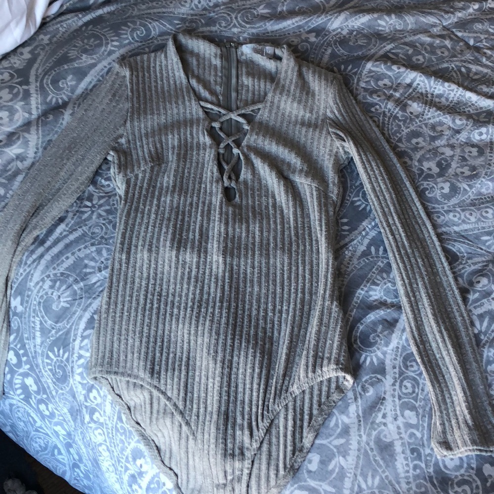 Lf lace up body suit